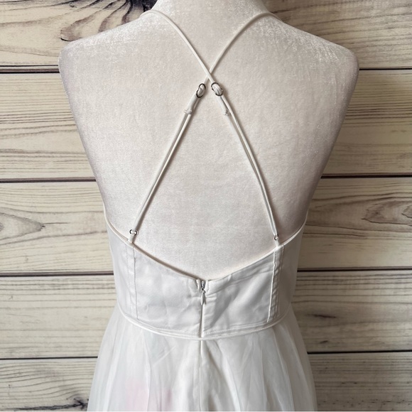 Hello Molly Wandering in the Light White Tulle Corset Sweetheart Midi Dress - Picture 12 of 15